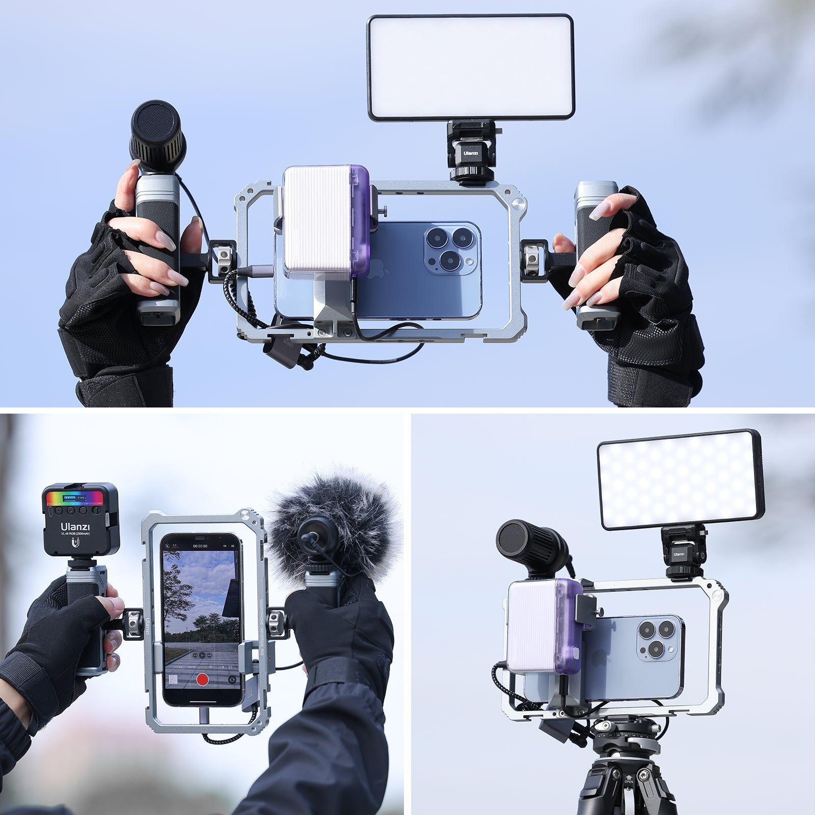 Phone Video Rig for Vlogging | Dual Handle Cage