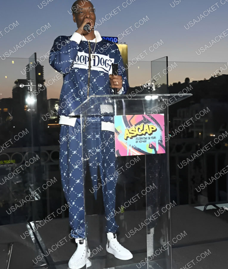 Snoop Dogg Hip Hop ASCAP Award Tracksuit | New Arrival Blue Tracksuit