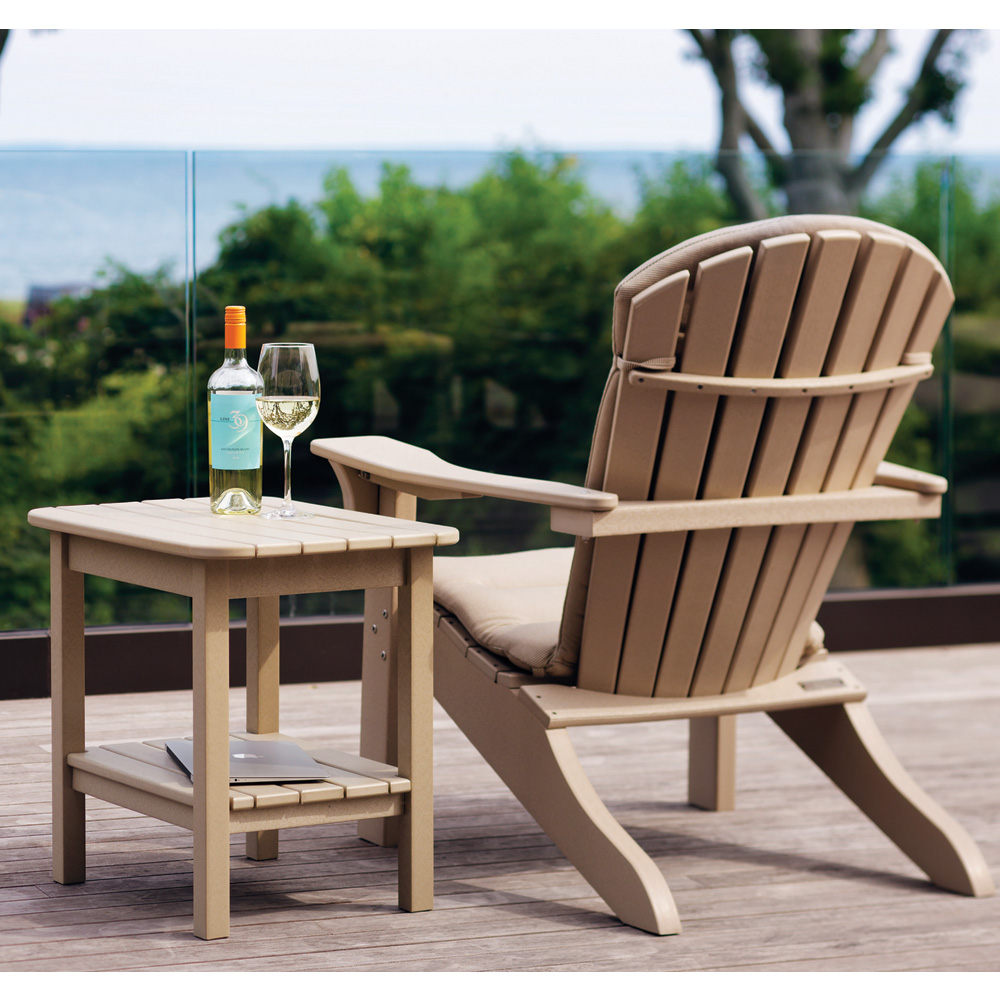 Seaside Casual Adirondack Shellback Chair and Side Table Set | SC