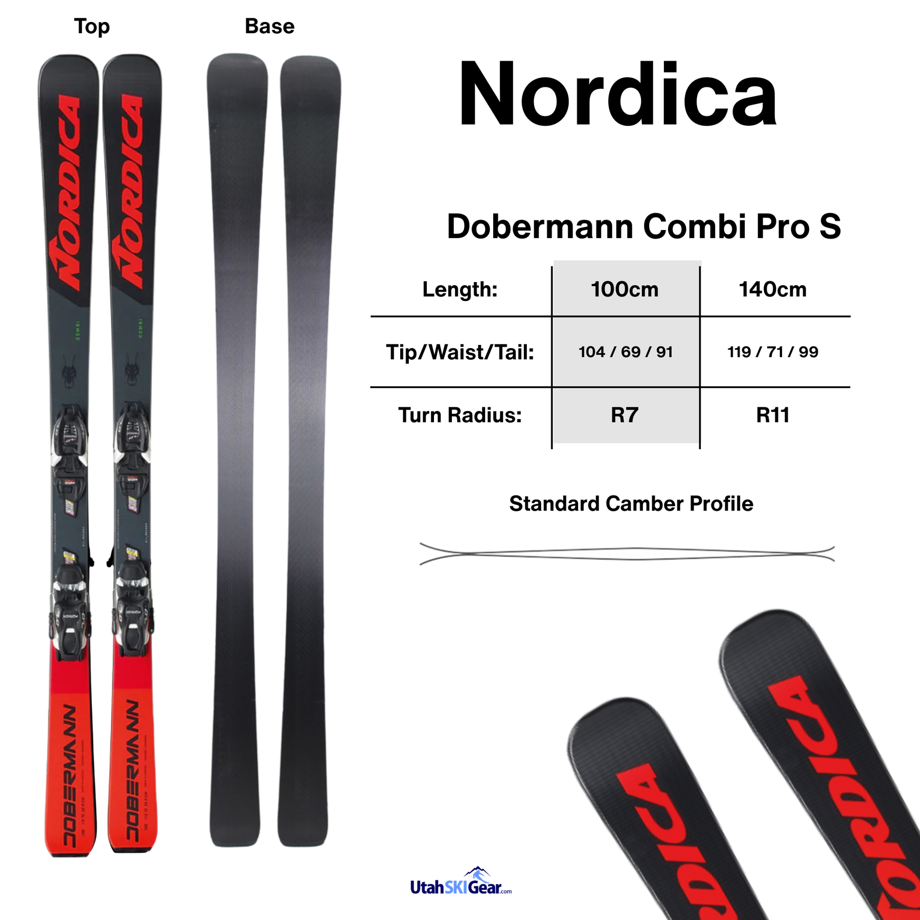 Nordica Doberman Combi Pro S Youth Race Skis + Race Bindings 2024