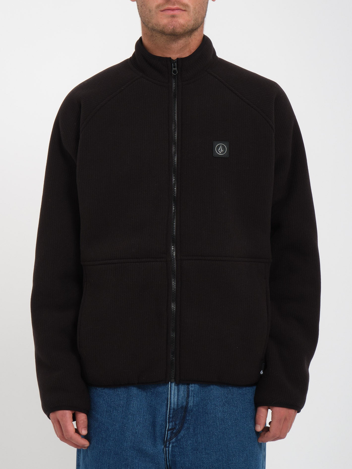 Runtime Grid Zip Sherpa Sweatshirt - BLACK - Men - Volcom EU