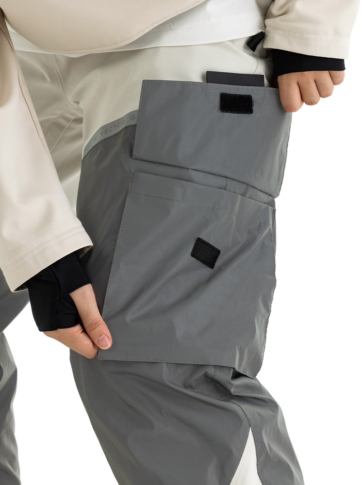 Vector Men's Ski & Snowboard Pants Multi-Pocket Anorak Waterproof