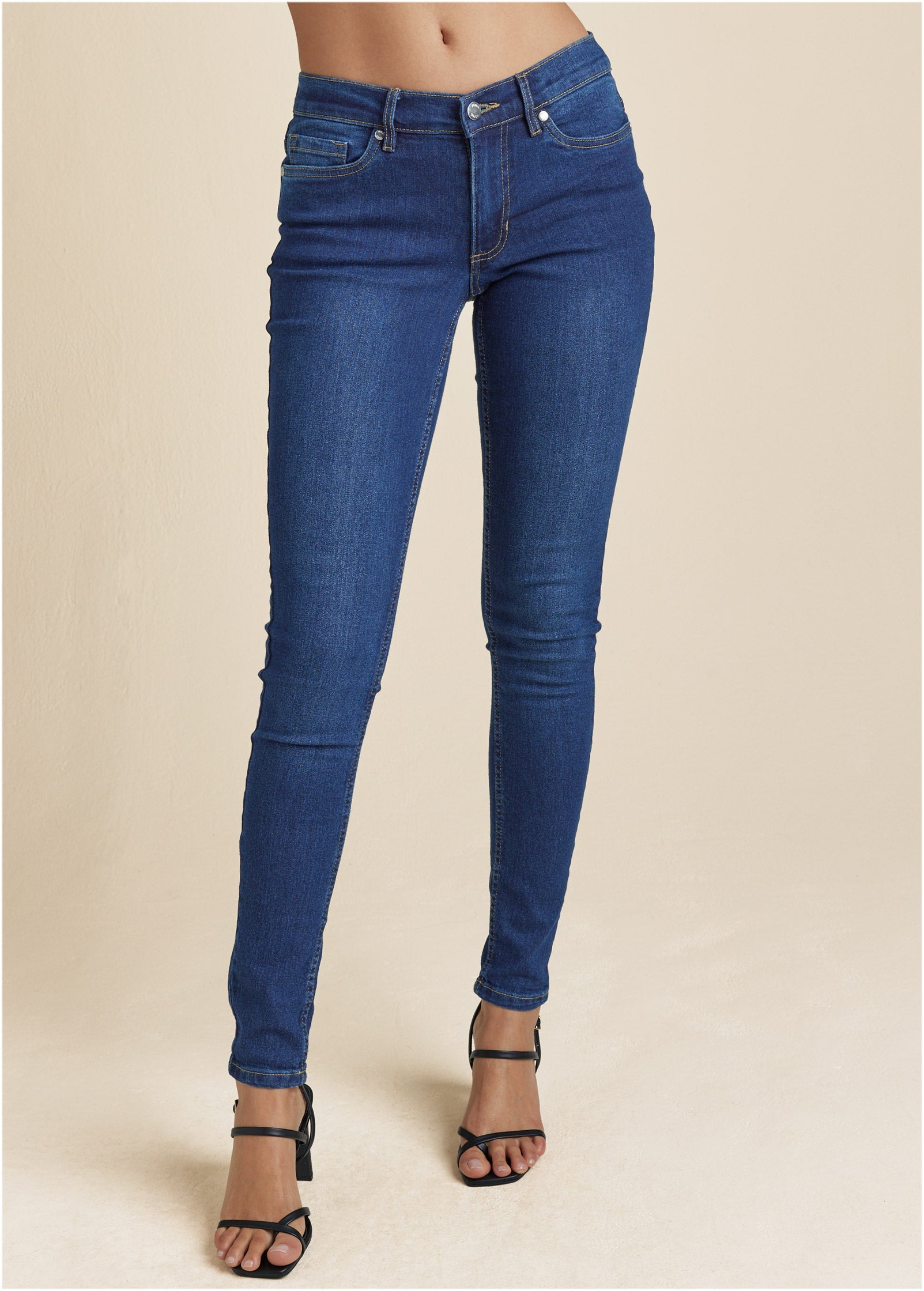 Heidi Skinny Jeans - Dark Wash – Venus Fashion