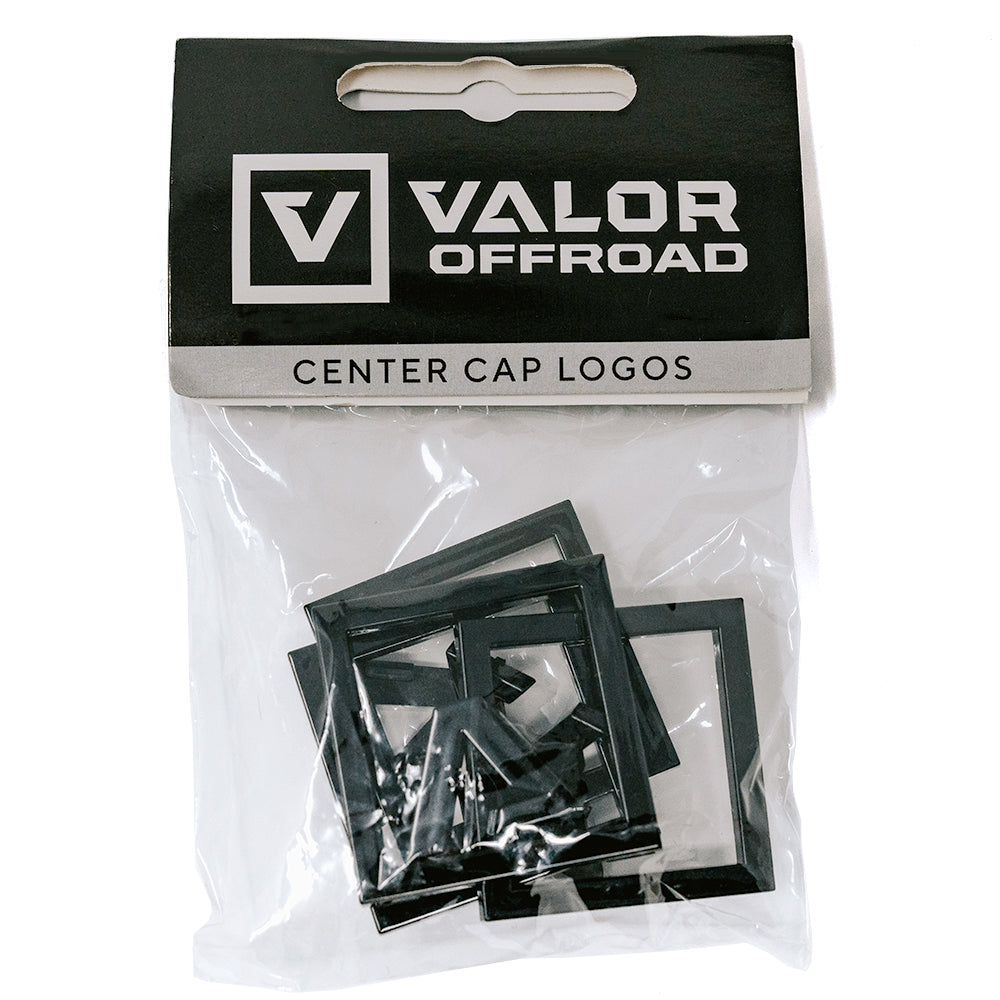 Valor Offroad - Satin Black Center Cap Logo Kit