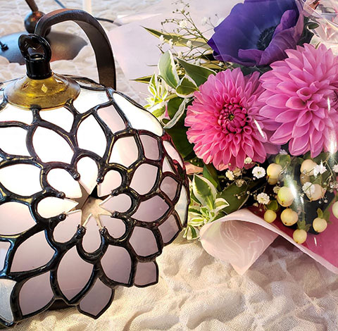 ステンドグラス・ビトロ Stained Glass Vitrail / No.156 ダリア(紫)