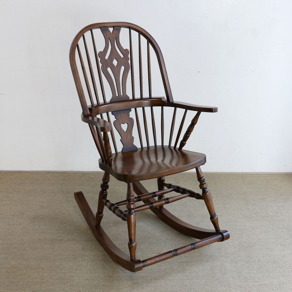 趣きのある佇まい♪ アンティーク風 ロッキングチェア MC2-JG329