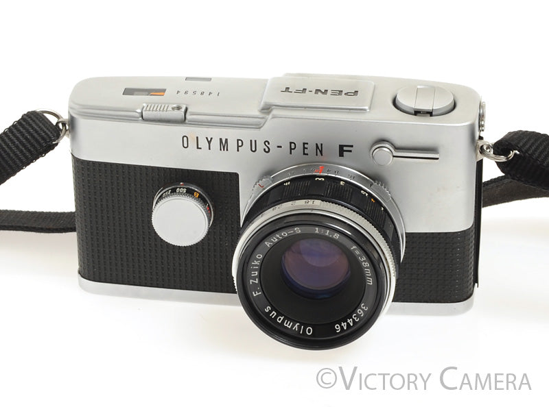 Olympus PEN-FT 35mm Half-Frame Camera w/ 38mm f1.8 Lens -New Seals- [E
