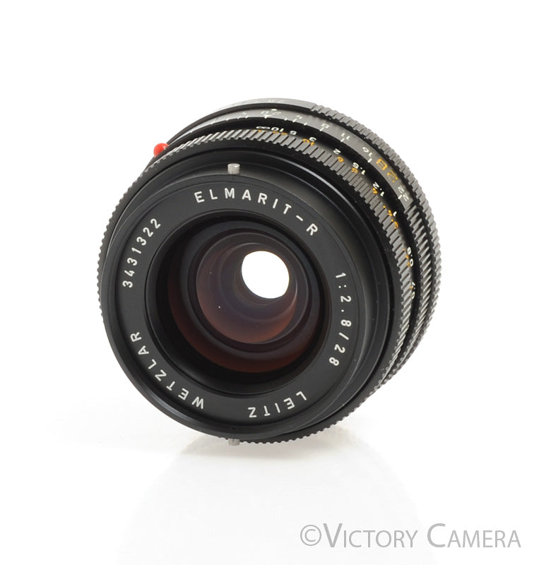Leica Elmarit-R 28mm f2.8 R Cam Wide Lens w/ Box, Case, Shade, Caps [E