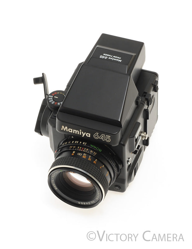 Mamiya 645 Super Medium Format Film Camera w/ Prism Finder 80mm Lens [