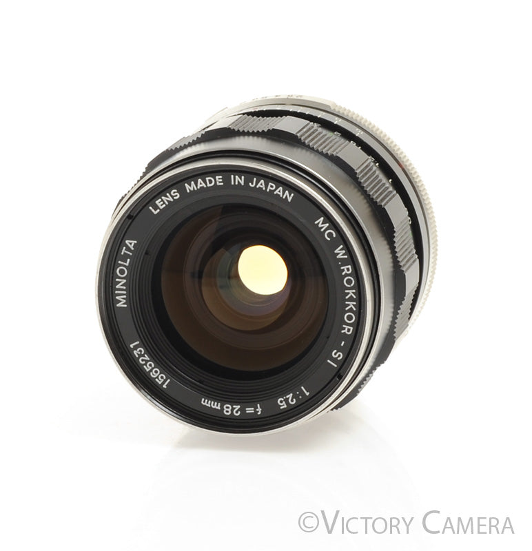 Minolta MC Rokkor-SI 28mm f2.5 Fast Wide Angle Prime Lens w/ Case + Sh
