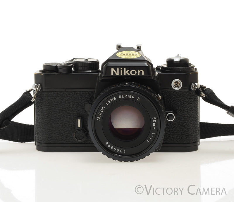 Nikon FE Black 35mm Film Camera 50mm F1.8 Lens [EXC+]