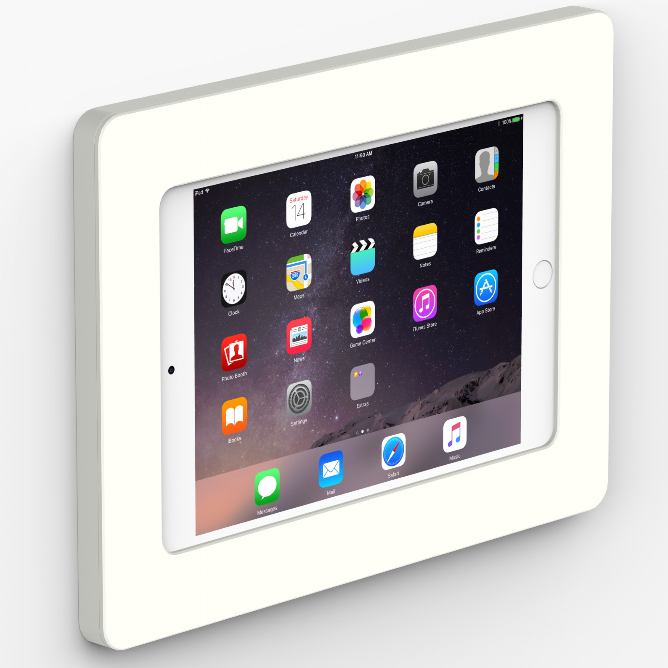White - iPad mini 4 & 5 - VidaMount On-Wall Tablet Mount