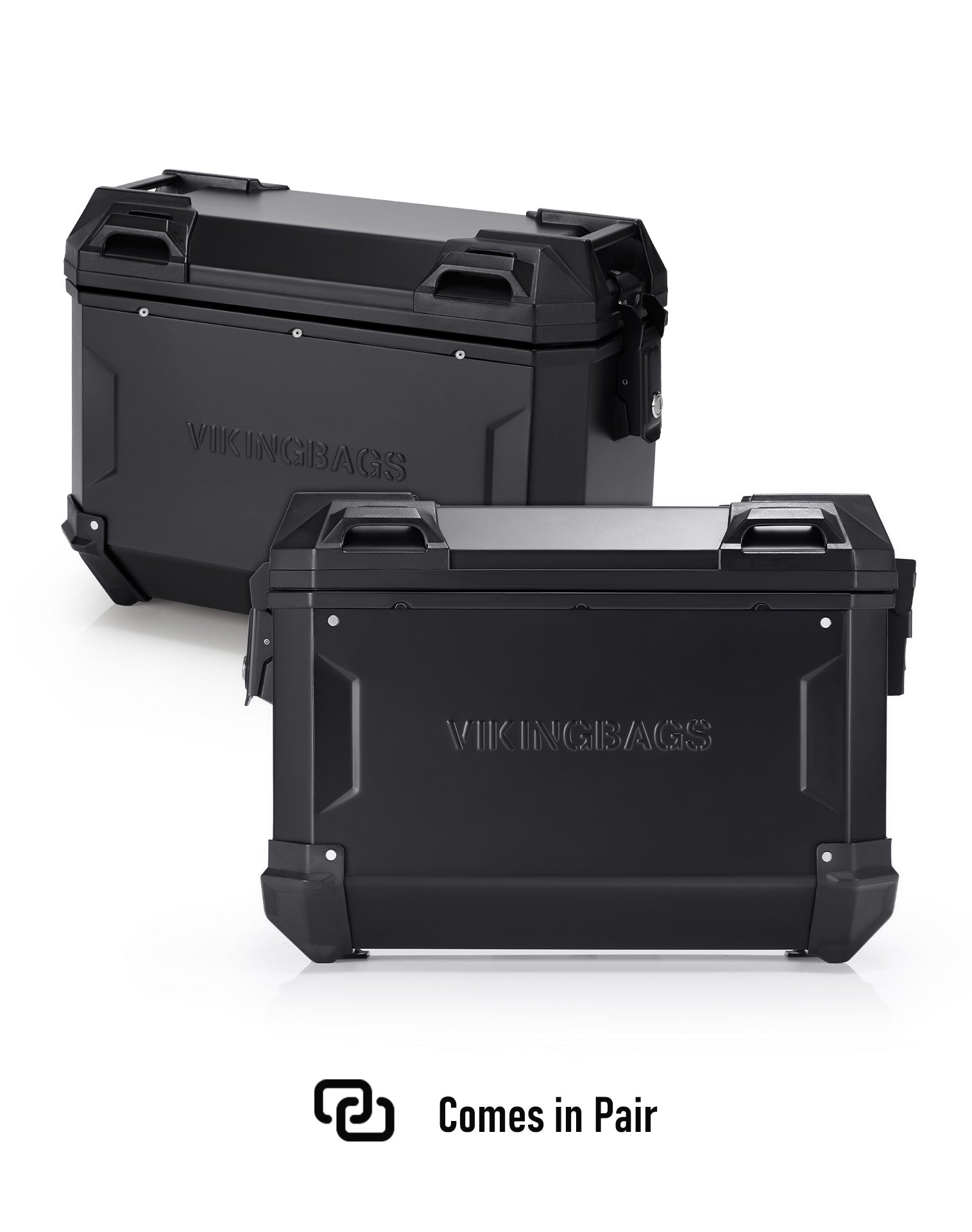 Viking Apex Extra Large Triumph Tiger 1200 Motorcycle Side Cases Black