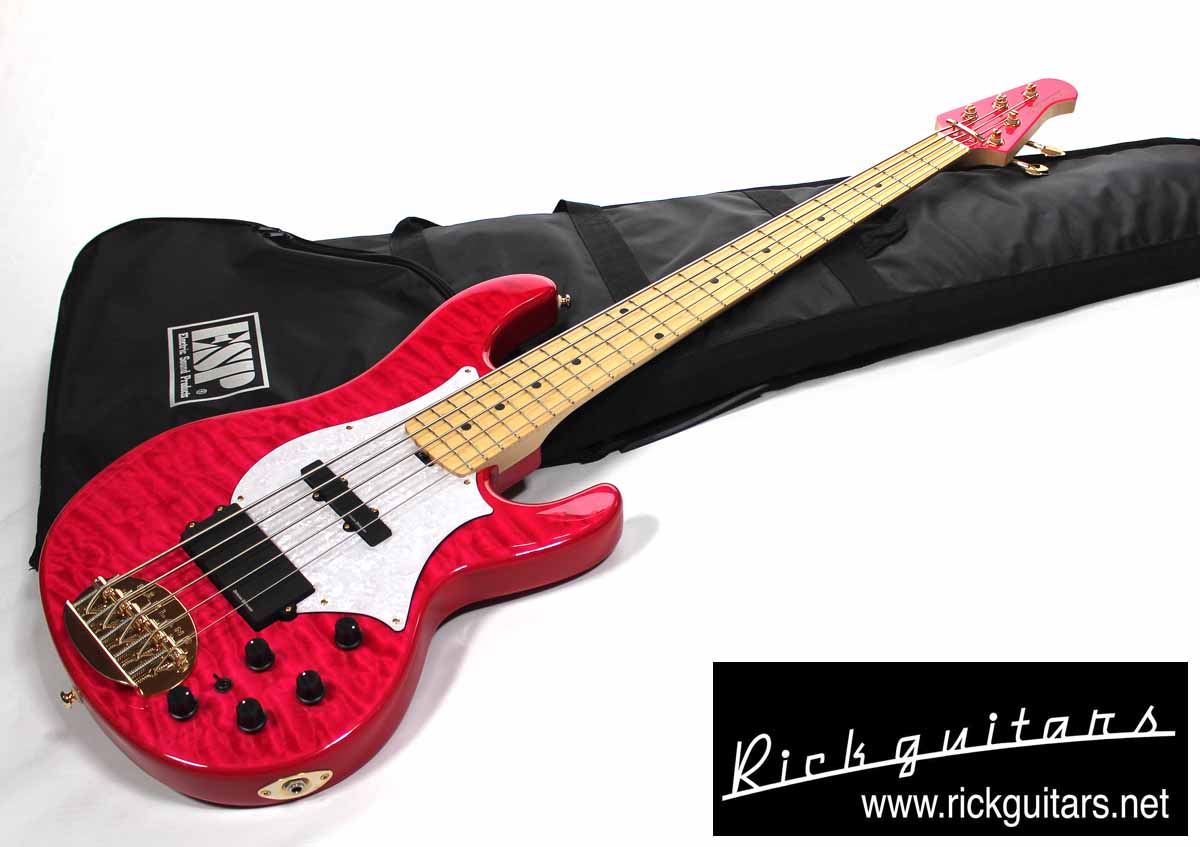 Lakland Japan SK 569 Tetsuya See Thru Pink Bass For Sale Rickguitars