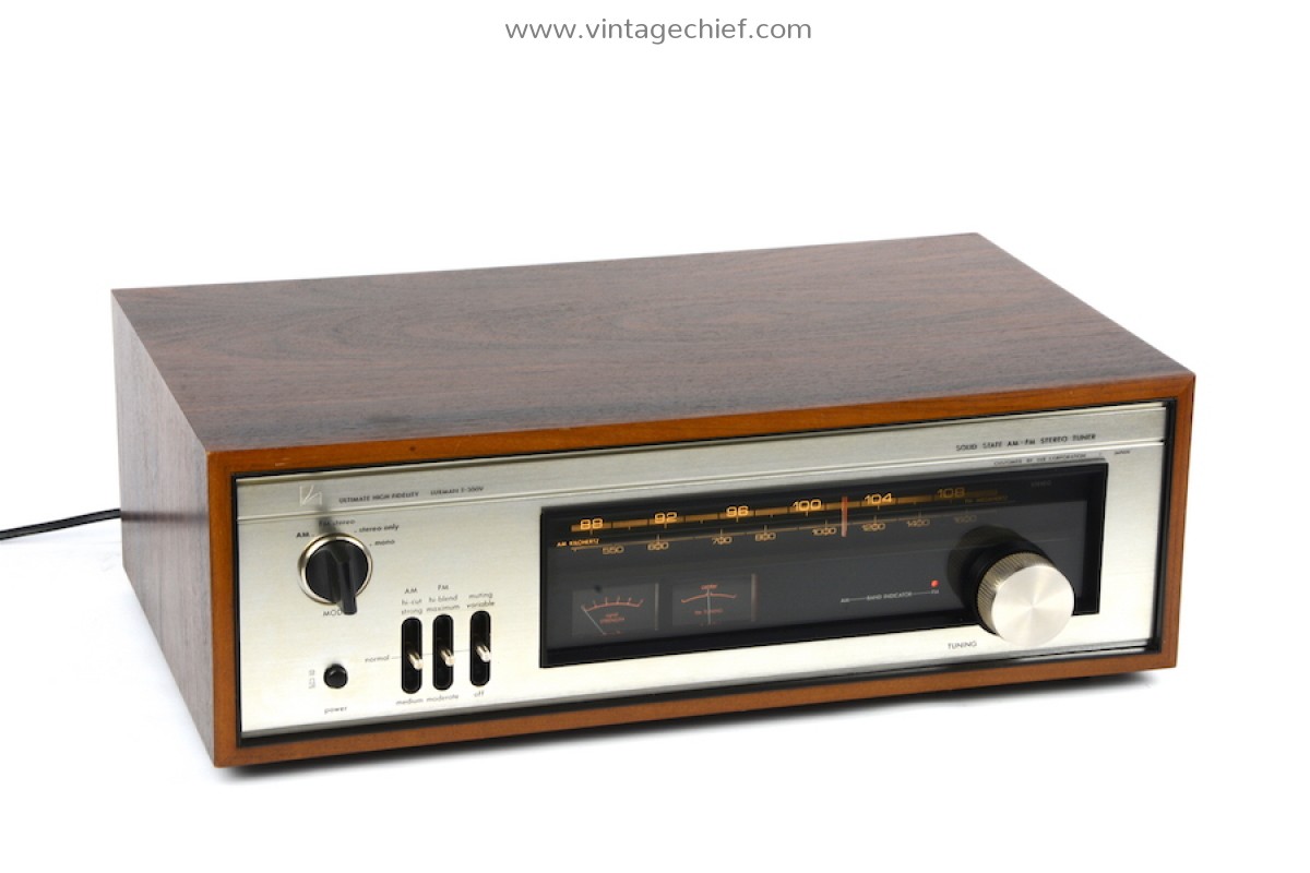 Luxman T-300V FM AM Tuner + Manual | Wooden Case | Vintage | Radio
