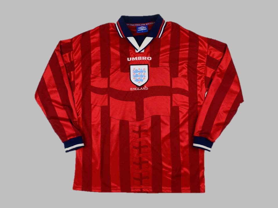 ENGLAND 1998 AWAY SHIRT LONG SLEEVE WORLD CUP (Very good) M