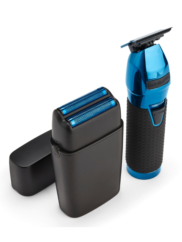 BaBylissPRO LimitedFX Trimmer & Double-Foil Shaver Black & Blue