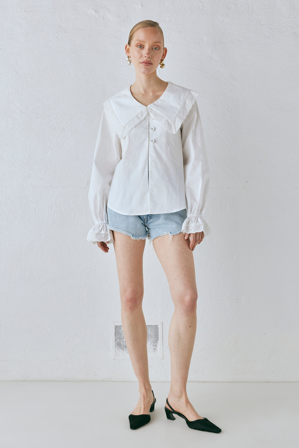 Mae Blouse White – VRG GRL
