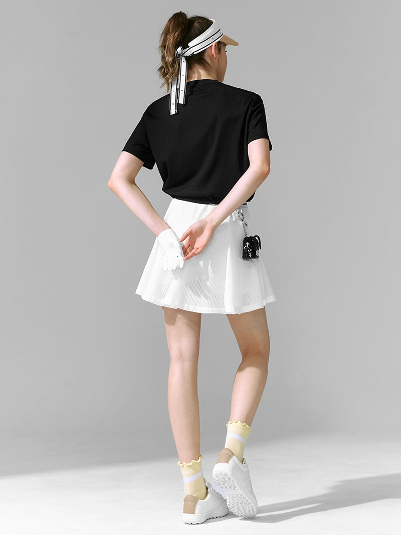 ライトメッシュ フレアスカート インナー付き