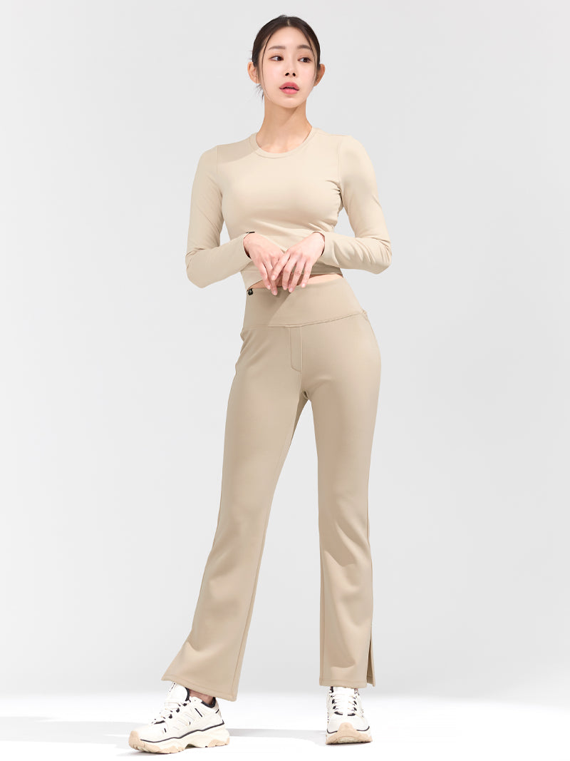 XWFTP03H3 ストレッチ フォーマル スリット入り フレアパンツ