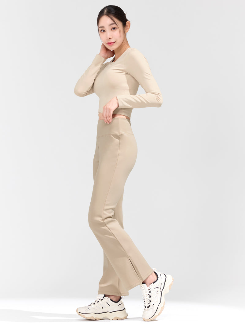 XWFTP03H3 ストレッチ フォーマル スリット入り フレアパンツ