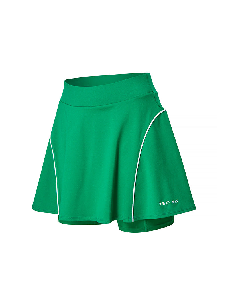 XTFSK02J2 パイピング インナーパンツ付き フレアスカート (単品)