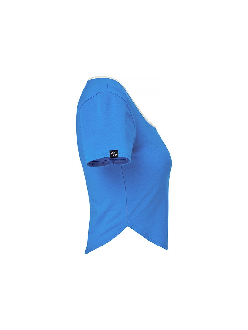 XTFST07J2 スクエアネック ラウンドヘム クロップド丈 半袖