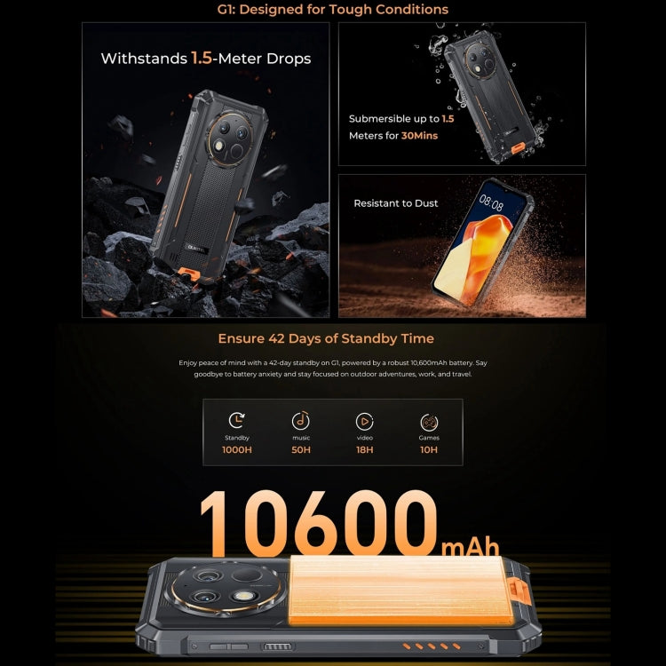 Oukitel G1 Rugged Phone Dual SIM 6GB+256GB – XTECHZ+