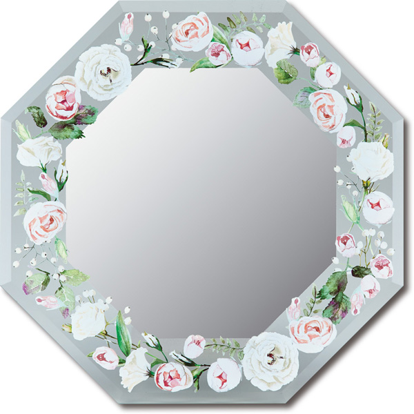 FGデザイン八角ミラー「フレンチローズ(Sサイズ)」 | ユーパワー