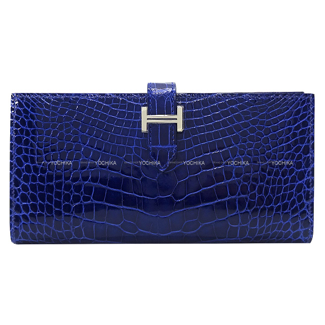 HERMES エルメス 長財布 ベアン クラシック ブルーエレクトリック