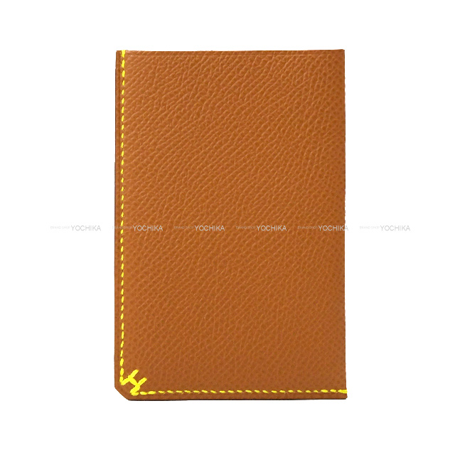 HERMES エルメス カードケース H セリエ ゴールド/ジョーヌシトロン