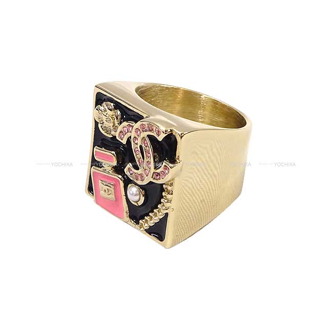 CHANEL シャネル リング・指輪 ラインストーン ココマーク カメリア