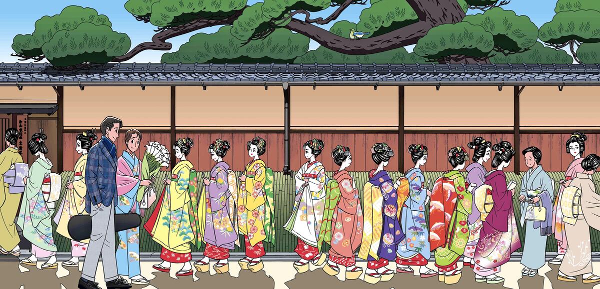 わたせせいぞうさん「色彩の旅だった」画業50周年記念展、大丸京都店