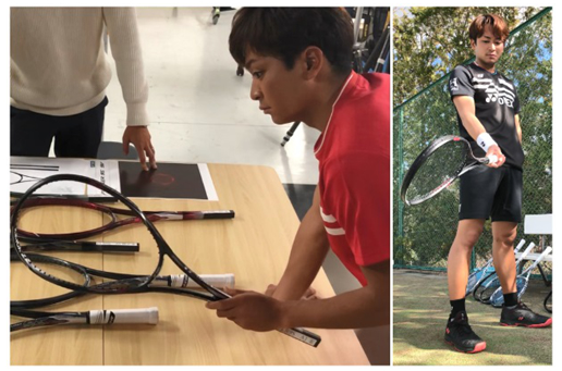 日本人初プロソフトテニスプレーヤー船水颯人と共同開発。 ラケット「F