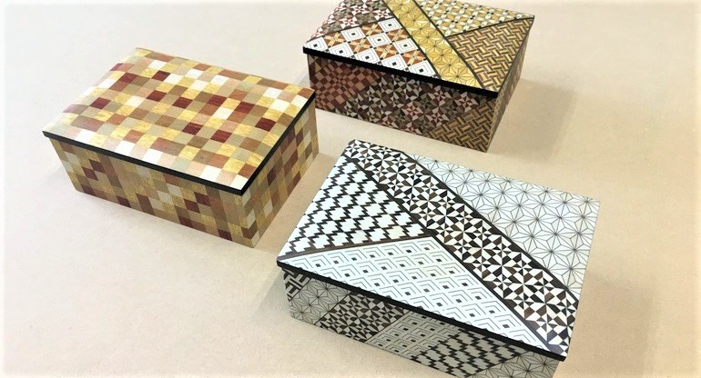 5寸小物入れ総貼り | 製品紹介 | 伝統工芸品・箱根寄木細工 露木木工所