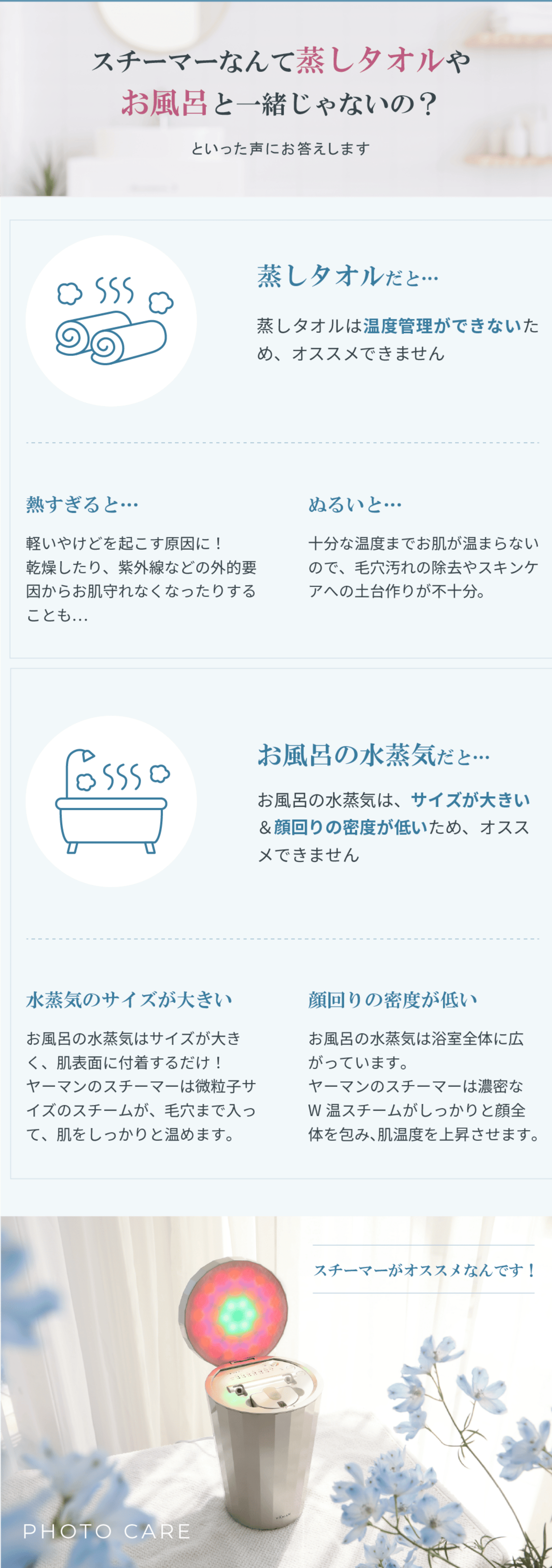 美顔器スチーマー フォトケア｜ヤーマン公式通販サイト | ヤーマン