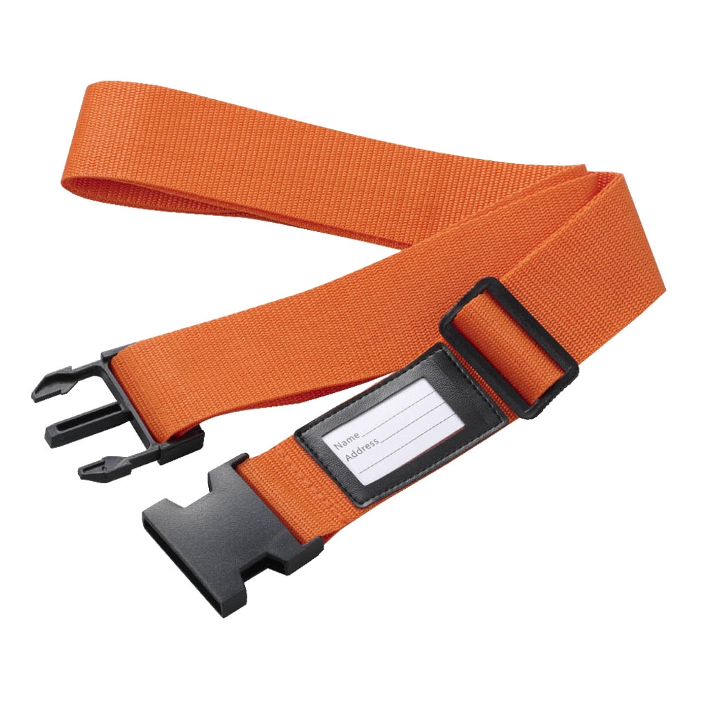 ネームタグ付スーツケースベルトオレンジ｜YAZAWA CORPORATION
