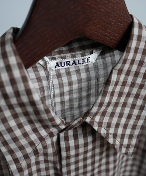 AURALEE Super Light Wool Check Shirts | 大阪心斎橋のメンズ洋服の