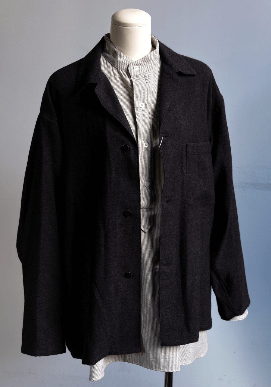 COMOLI C/CA ストライプ プルオーバーシャツ | 大阪心斎橋のメンズ洋服