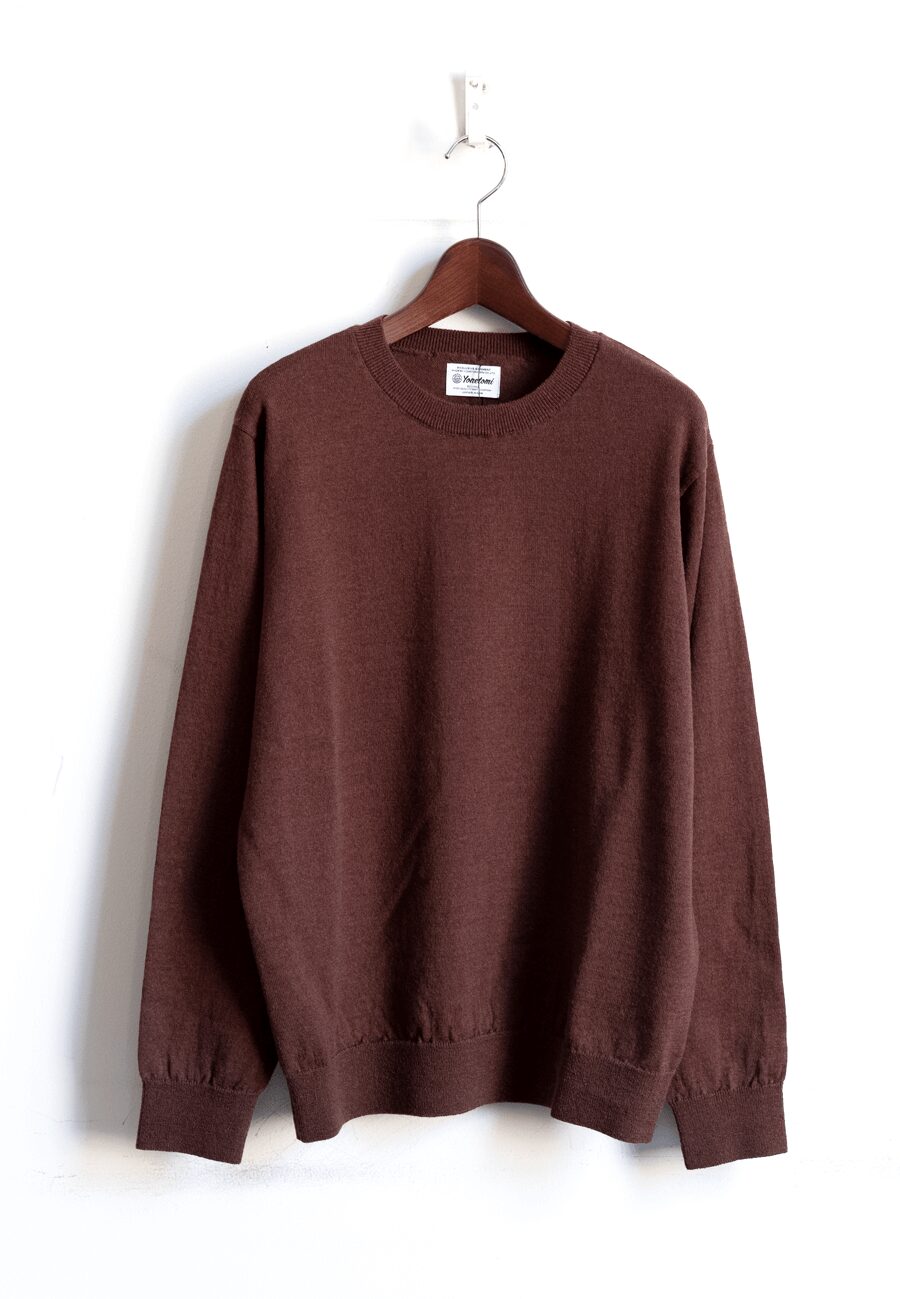 yonetomi NEW BASIC HIGH TWIST WOOL KNIT P/O | 大阪心斎橋のメンズ