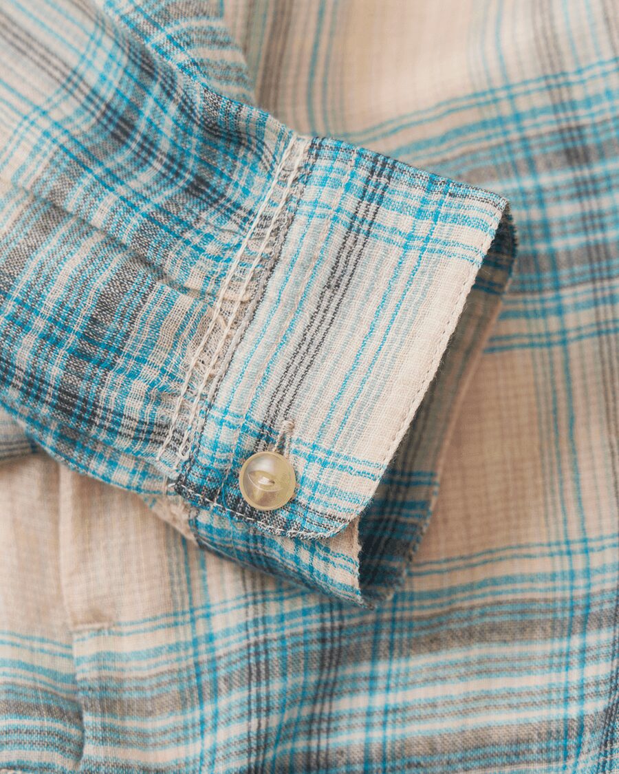 NICENESS MULTI-COLOR OMBRE OPEN COLLAR JACKET SHIRT “THOM” | 大阪