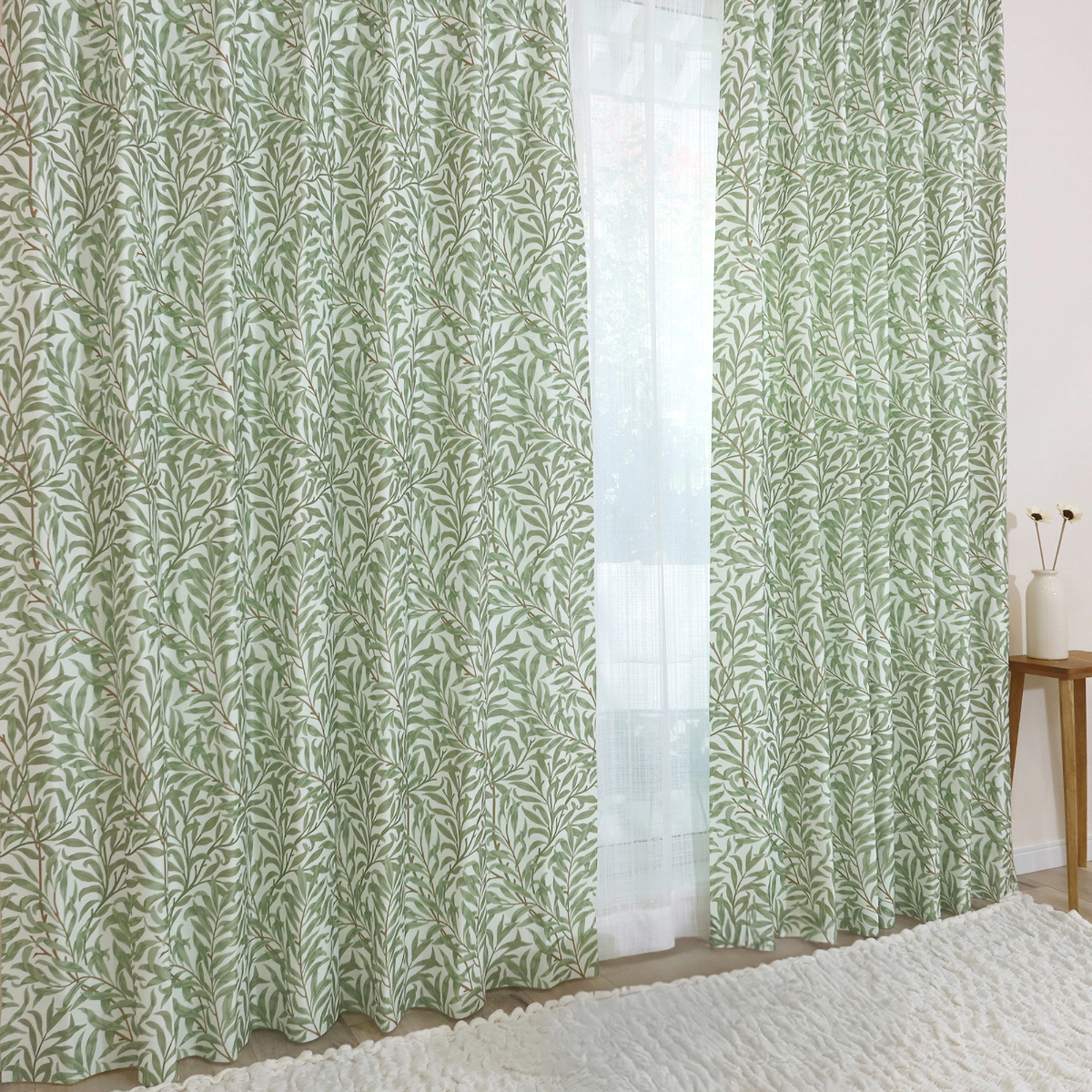 巾100×丈230cm】3級遮光・防炎機能付きドレープカーテン（2枚組