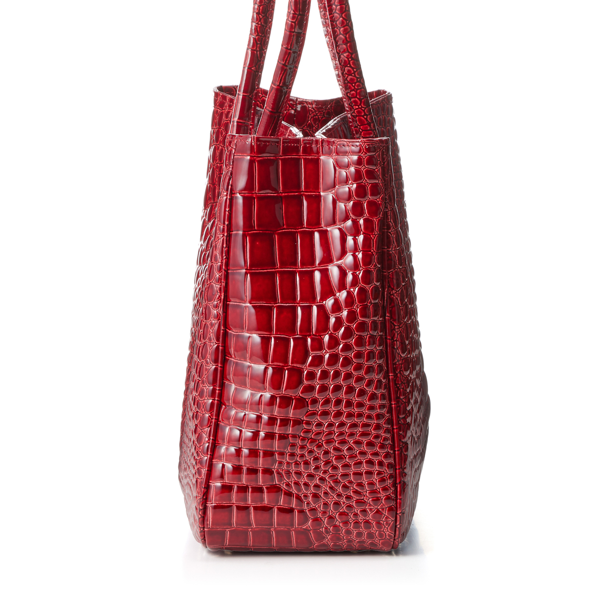 クロコ型押しエナメルレザートートバッグ | かぜとゆきオンラインショップ