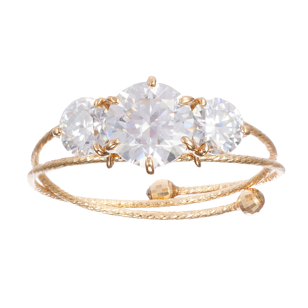 サイズを気にせずつけられる形状記憶リング モアサナイト K18 | かぜと