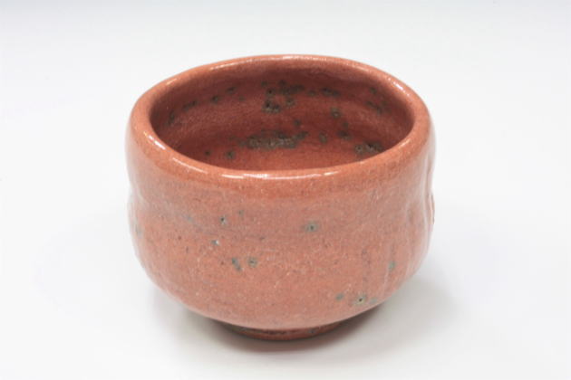 柳瀬美術店 / 10代 大樋長左衛門 「赤茶碗盃-1」共箱[OHI Chozaemon 10