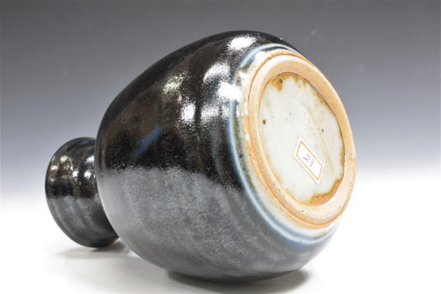 柳瀬美術店 / 河本五郎「染付牛文壷」共箱[KAWAMOTO Goro]Sake Bottle