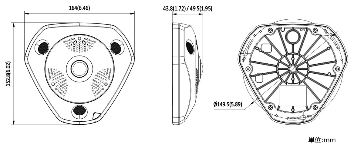 DS-2CD6362F-IVS 6メガピクセル屋外対応耐衝撃全方位ネットワーク