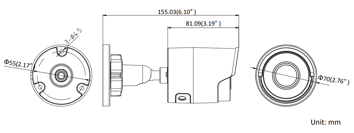 DS-2CD2025FWD-I 2MP単焦点レンズ・赤外線搭載超低照度バレット型