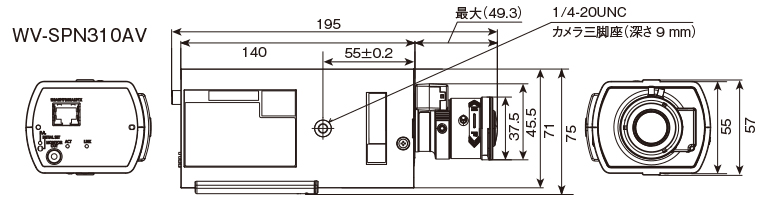 WV-SPN310AV i-PRO SmartHD HD屋内対応ボックス型ネットワーク監視