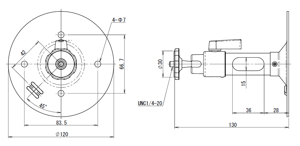 WH-31 アルミ製カメラブラケット | カメラ用スタンド・ブラケット